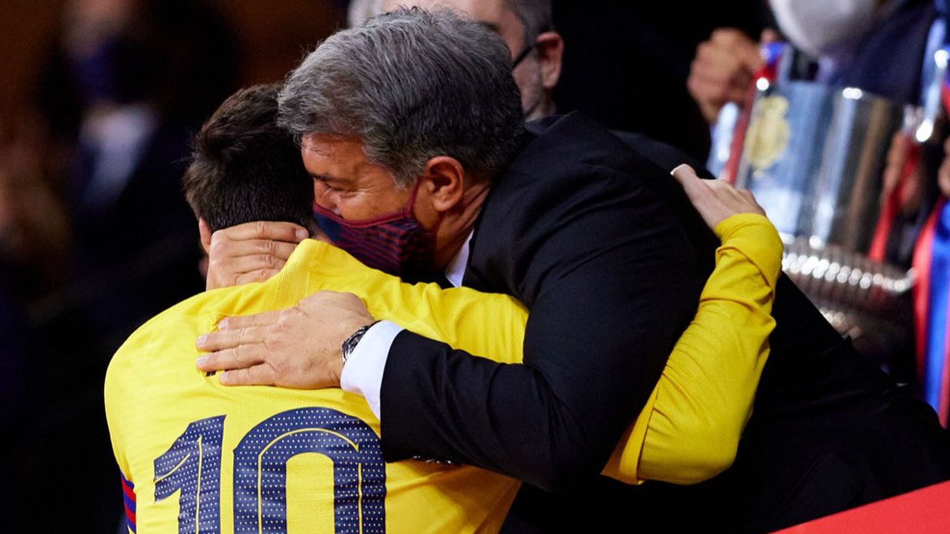 Joan Laporta y Leo Messi